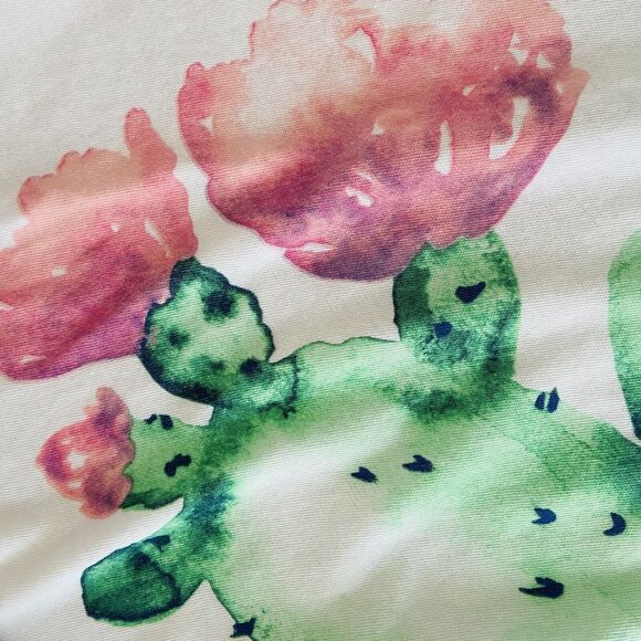 Chaser White 100% Cotton Cactus Flower Plant T-Shirt Top Women's Size L - Picture 4 of 7